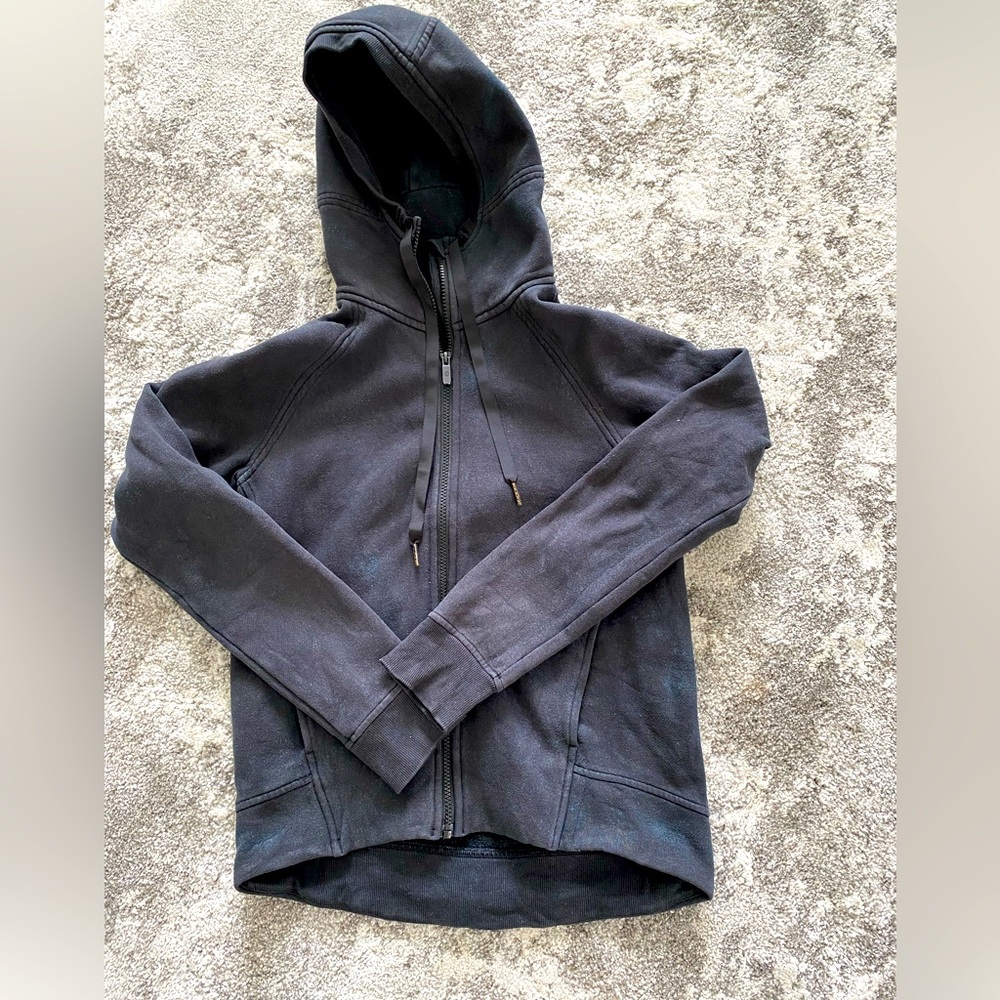 Lululemon Black Fleece Hoodie Zip Up Jacket Size 4